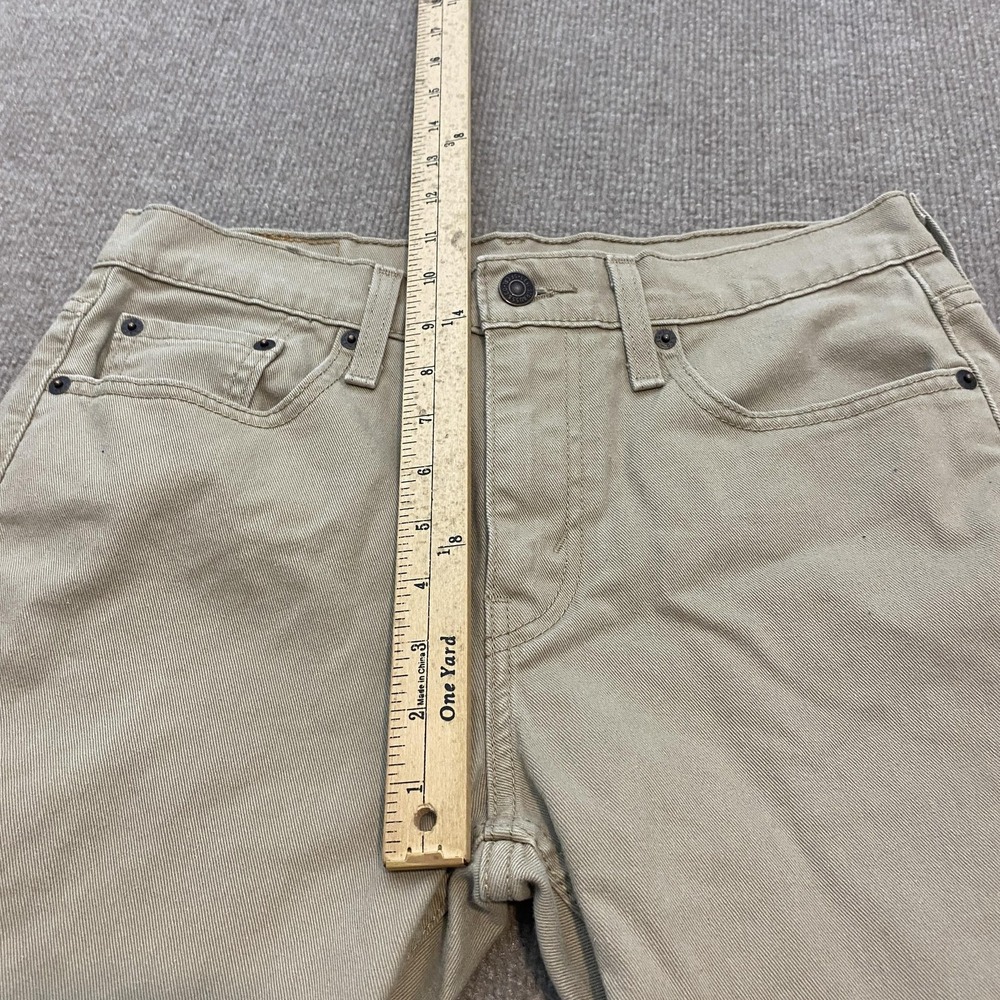Levis 502 Jeans Mens 30x30 Beige Light Wash Regular Tapered Stretch Denim Pants - Picture 7 of 11